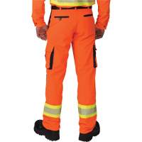 Pantalons cargo haute visibilit&eacute; antid&eacute;chirure, Polyester, 28, Orange haute visibilit&eacute; Maritime Industrial Rubber