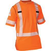 T-shirt &agrave; manches courtes haute visibilit&eacute; Polartec Power Grid, Polyester, Petit, Orange Maritime Industrial Rubber