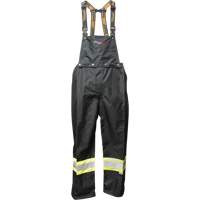 Pantalons &agrave; bavette ignifug&eacute;s Journeyman, Petit, Noir Maritime Industrial Rubber