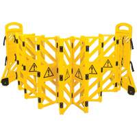 Barri&egrave;re mobile portative, 40" h x 13' lo, Jaune Maritime Industrial Rubber