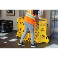 Barri&egrave;re mobile portative, 40" h x 13' lo, Jaune Maritime Industrial Rubber