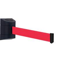 Unit&eacute; murale Tensabarrier, Plastique, Fixation par vis, 30', Ruban Rouge Maritime Industrial Rubber