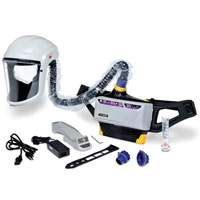 Versaflo Powered Air Purifying Respirator Painter's Kit, Headcover & Faceshield, Lithium-Ion Battery Maritime Industrial Rubber