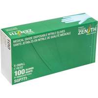 Puncture-Resistant Medical-Grade Disposable Gloves, X-Small, Nitrile, 4.5-mil, Powder-Free, Blue, Class 2 Maritime Industrial Rubber