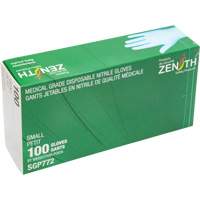 Puncture-Resistant Medical-Grade Disposable Gloves, Small, Nitrile, 4.5-mil, Powder-Free, Blue, Class 2 Maritime Industrial Rubber