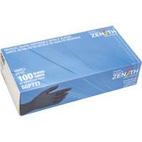 Puncture-Resistant Medical-Grade Disposable Gloves, Small, Nitrile, 5-mil, Powder-Free, Black, Class 2 Maritime Industrial Rubber