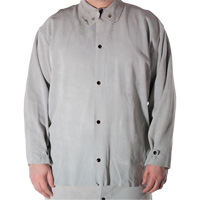 Cowhide Split Leather Welding Jacket, Leather, Small, Grey Maritime Industrial Rubber