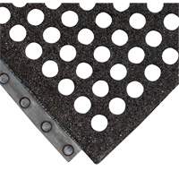 Tapis antifatigue 24/Seven Locksafe, Nid d'abeilles, 3' x 3' x 5/8", Noir, Caoutchouc naturel Maritime Industrial Rubber