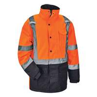 GloWear&reg; 8384 Type R Thermal Parka, High Visibility Orange, Large Maritime Industrial Rubber