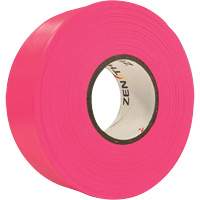 Ruban de signalisation, 1,1875" la x 164' lo, Rose fluorescent Maritime Industrial Rubber