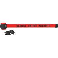 Wall Mount Barrier, Plastic, Magnetic Mount, 30', Red Tape Maritime Industrial Rubber
