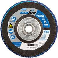BlueFire&reg; Flap Disc, 5" x 5/8"-11, Type 29, 80 Grit, Zirconia Alumina Maritime Industrial Rubber