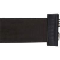 Barri&egrave;re &agrave; fixation murale avec ruban magn&eacute;tique, Acier, Fixation par vis, 7', Ruban Noir Maritime Industrial Rubber