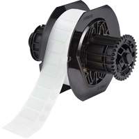 &eacute;tiquettes pour laboratoire et couvercles de flacon r&eacute;sistant aux produits chimiques de s&eacute;rie B33, Polyester, 1" lo x 0,5" h, Blanc Maritime Industrial Rubber