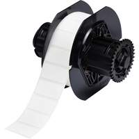&eacute;tiquettes en tissu avec rev&ecirc;tement en polyamide B33, Nylon, 1,5" lo x 0,75" h, Blanc Maritime Industrial Rubber