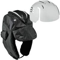 N-Ferno&reg; Zippered Trapper Hat with Bump Cap Insert, Polyurethane/Satin Lining, Medium/Small, Black Maritime Industrial Rubber