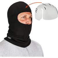 N-Ferno&reg; Zippered Balaclava Face Mask with Bump Cap Insert, Fleece/Polyester, Black Maritime Industrial Rubber