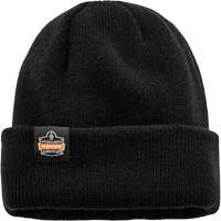 N-Ferno&reg; Zippered Rib Knit Beanie Hat, One Size, Black Maritime Industrial Rubber