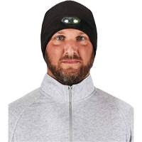 N-Ferno&reg; Skull Cap Beanie Hat with LED Lights, One Size, Orange Maritime Industrial Rubber