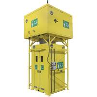 Enclosed Outdoor Gravity Fed Safety Shower Maritime Industrial Rubber