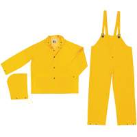 Classic Series Rain Suit, Polyester/PVC, Large, Yellow Maritime Industrial Rubber