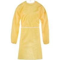 ChemMax&reg; 1 Gown, One Size, Yellow, Polyethylene/Polypropylene Maritime Industrial Rubber
