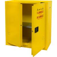 Flammable Storage Cabinet, 30 gal., 2 Door, 43" W x 44" H x 18" D Maritime Industrial Rubber