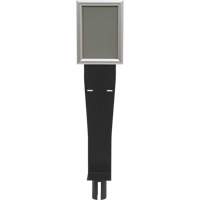 Porte-distributeur/enseigne pour poteaux de barri&egrave;re pour le contr&ocirc;le des foules, Noir Maritime Industrial Rubber