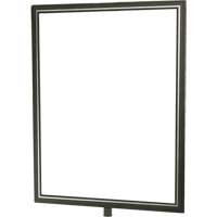 Porte-enseigne vertical robuste pour montant classique, Chrome satin&eacute; Maritime Industrial Rubber
