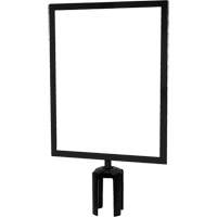 Porte-enseigne horizontal robuste avec adaptateur pour poteaux Tensabarrier, Noir Maritime Industrial Rubber