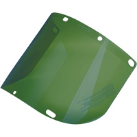 Dynamic Formed Faceshield, Polycarbonate, Green Tint Maritime Industrial Rubber