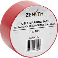 Ruban pour marquage d'all&eacute;es, 2" x 108', PVC, Rouge Maritime Industrial Rubber