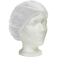 Ronco Care Pleated Bouffant Cap, Polypropylene, 24", White Maritime Industrial Rubber
