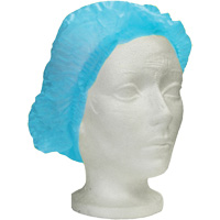 Ronco Care Pleated Bouffant Cap, Polypropylene, 24", Blue Maritime Industrial Rubber