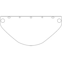 Visi&egrave;re de s&eacute;curit&eacute; universelle Dynamic, Polycarbonate, Teinte Transparent Maritime Industrial Rubber