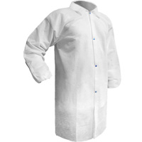 Care Lab Coat, Polypropylene, White, Small Maritime Industrial Rubber