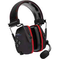 Wireless Hearing Protector Earmuffs with Bluetooth&reg; Audio, Headband Style, 25 dB Maritime Industrial Rubber