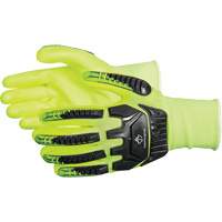 Dexterity&reg; Anti-Impact High-Visibility Gloves, Small, Foam Nitrile Palm, Elastic Cuff Maritime Industrial Rubber