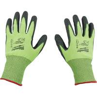 High Visibility Dipped Gloves, Size Small, 15 Gauge, Polyurethane Coated, Polyethylene Shell, ASTM ANSI Level A5 Maritime Industrial Rubber