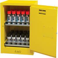 Flammable Aerosol Storage Cabinet, 12 gal., 1 Door, 23" W x 35" H x 18" D Maritime Industrial Rubber