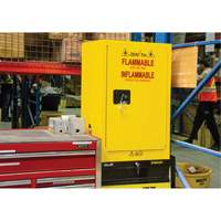 Flammable Aerosol Storage Cabinet, 12 gal., 1 Door, 23" W x 35" H x 18" D Maritime Industrial Rubber