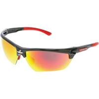 Lunettes de s&eacute;curit&eacute; Dominator s&eacute;rie DM3, Lentille Miroir orange, Antibu&eacute;e/Anti-&eacute;gratignures, ANSI Z87+ Maritime Industrial Rubber