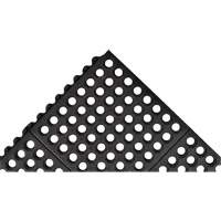 Tapis antifatigue &agrave; imbrication Cushion-Ease 550, &agrave; fentes, 3' x 3' x 3/4", Noir, Caoutchouc Maritime Industrial Rubber