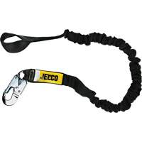 Arc Flash Shock Absorbing Lanyard, 6', Locking Snap Hook Center, Choke-Off Loop Leg Ends, Nylon Maritime Industrial Rubber