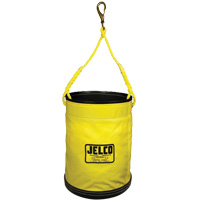 Vinyl Coated Collapsible Bucket, 11" L x 11" W x 16" H, Nylon, Black/Yellow Maritime Industrial Rubber