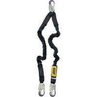 Arc Flash Lanyard, 4', Locking Snap Hook Center, Locking Snap Hook Leg Ends, Nylon Maritime Industrial Rubber