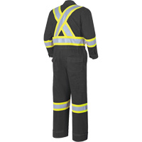 7702BK FR-Tech&reg; 88/12 FR Arc Rated Coveralls, Size 36, Black, 9.7 cal/cm² Maritime Industrial Rubber