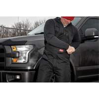 GridIron Regular Length Zip-To-Thigh Bib Overall, Men's, Large, Black Maritime Industrial Rubber