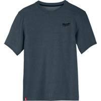 Hybrid Work Tee Shirt, Men's, Small, Blue Maritime Industrial Rubber