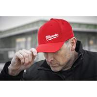 Casquette ajust&eacute;e Flexfit, Rouge, Poly-coton Maritime Industrial Rubber